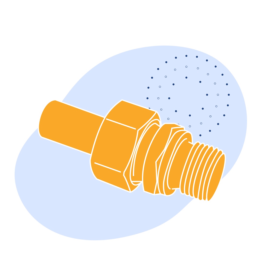 Штуцер ДУ 25 мм под сварку с гайкой 1Д (Упаковка 10 шт)