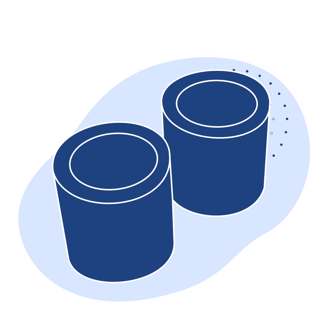 Капролоновая втулка 370х1030 мм голубая PA 6 HS