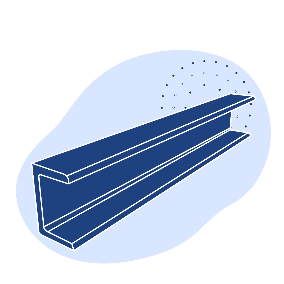 Алюминиевый профиль П-образный 38x118x8 мм К48-2пч ГОСТ 13623-90