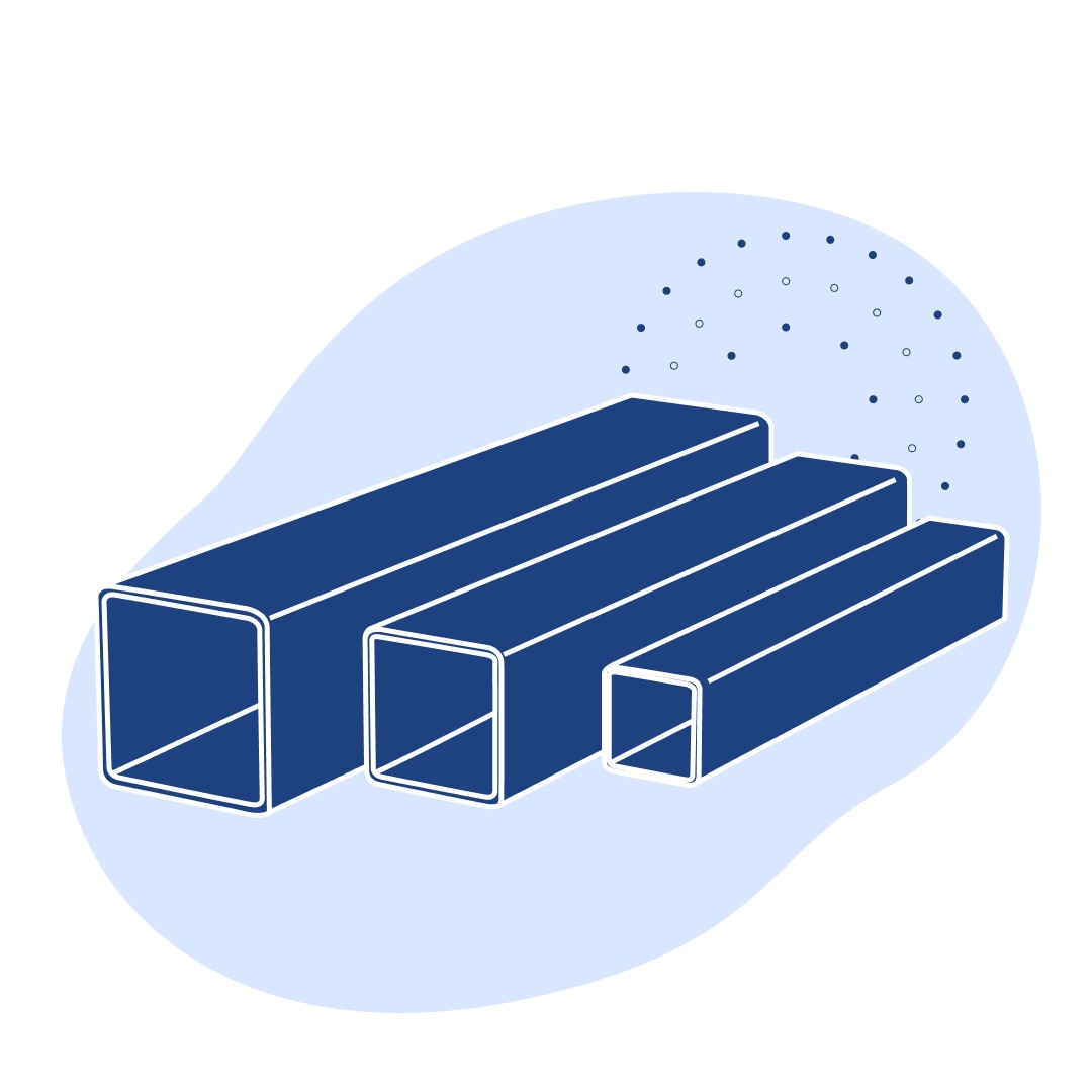 Квадратный профиль нержавеющий шлифованный 120x4 мм AISI 304L EN 10219-2